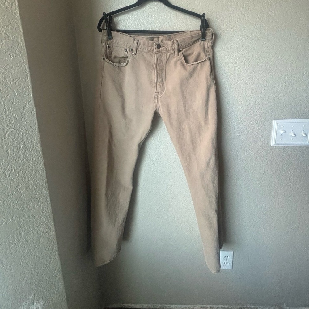 Levi's‎ 501 Jeans Beige Cream Straight Size 34